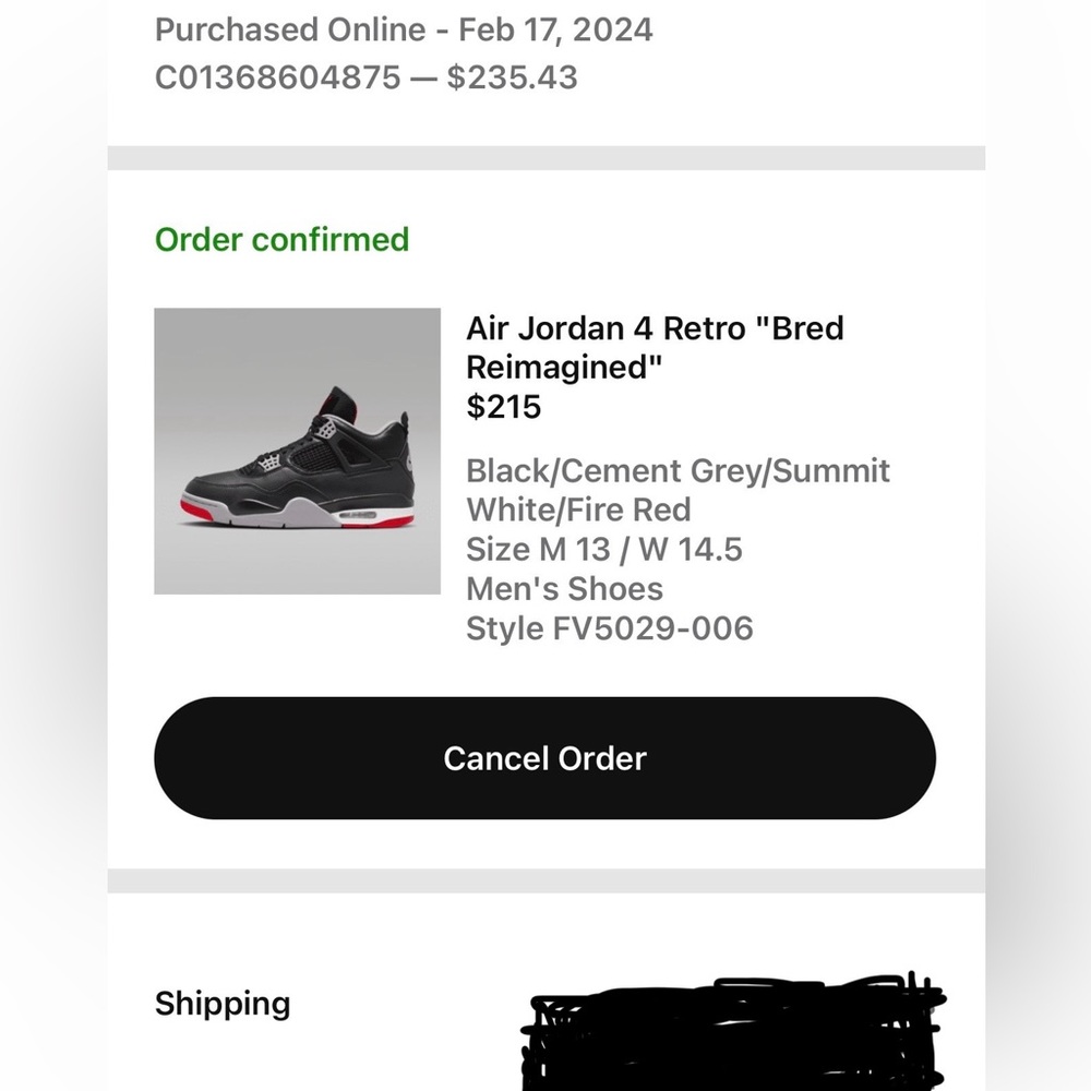 Air Jordan 4 IV Retro Reimagined “BRED” NIKE Brand New Men’s Size 13 FV5029-006 - Picture 11 of 11